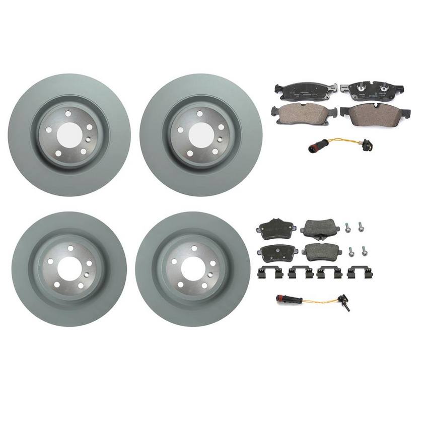 Mercedes Disc Brake Pad and Rotor Kit - Front and Rear (350mm/330mm) 2115401717